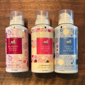 New BBW Milk Collab Shapeable Soap Trio - Limited Edition